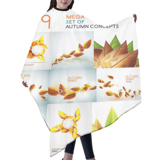 Personality  Vector Autumn Leaves Design Collection Hair Cutting Cape