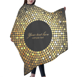 Personality  Vector Gold Disco Lights Frame Hair Cutting Cape