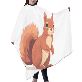 Personality  Squirrel Vector Flat Minimalistic Isolated Illustration Hair Cutting Cape