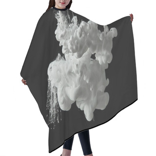 Personality  White Paint Swirls In Water On Black Background Hair Cutting Cape