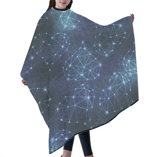 Personality  Constellation Of Hearts On Space Background. Hair Cutting Cape