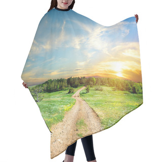 Personality  Country Road In The Mountains Hair Cutting Cape