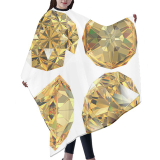 Personality  Yellow Diamond Gem Isolated Hair Cutting Cape