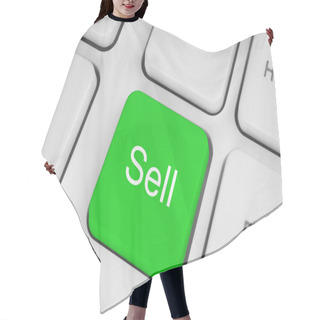 Personality  Sell Green Button Hair Cutting Cape