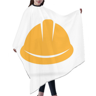 Personality  Yellow Construction Hard Hat Icon Hair Cutting Cape