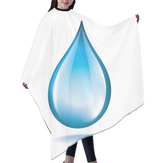 Personality  Water Drop Isolated On White Vector Hair Cutting Cape