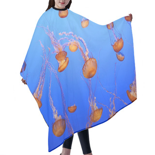 Personality  Orange Jellyfish Hair Cutting Cape