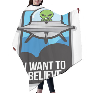 Personality  Cartoon Alien Poster Hair Cutting Cape
