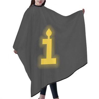Personality  Birthday Yellow Glowing Neon Icon Hair Cutting Cape