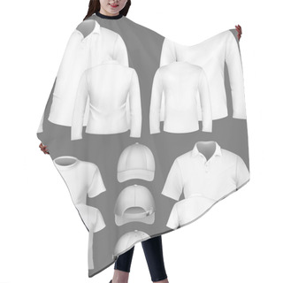 Personality  Vector T-shirt, Polo Shirt And Sweatshirt Design Template. Hair Cutting Cape