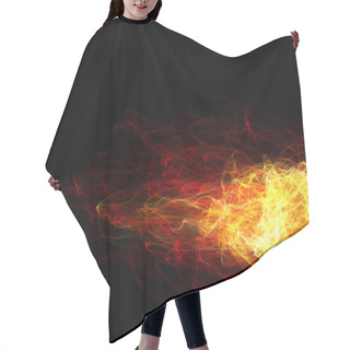 Personality  Hot Fire Burst On Black Hair Cutting Cape
