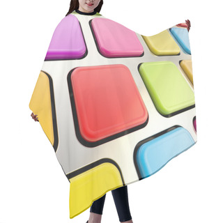 Personality  Keyboard Close-up To Empty Copyspace Keys Hair Cutting Cape