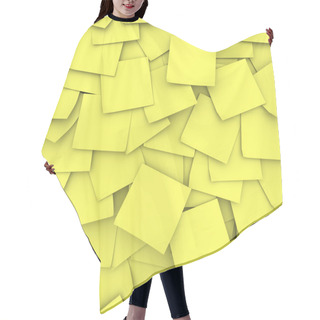 Personality  Yellow Sticky Note Background Hair Cutting Cape