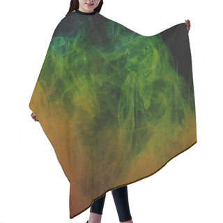 Personality  Texture With Abstract Green And Orange Swirls Of Paint  Hair Cutting Cape