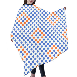 Personality  Seamless Geometric Pattern With Rhombus Of Circles. Hair Cutting Cape
