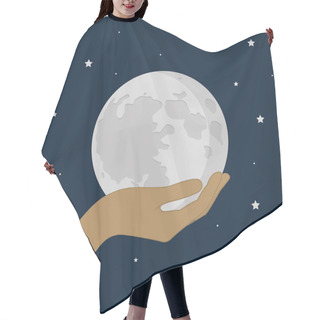 Personality  Hand Hold The Moon In Universe Starry Sky Hair Cutting Cape