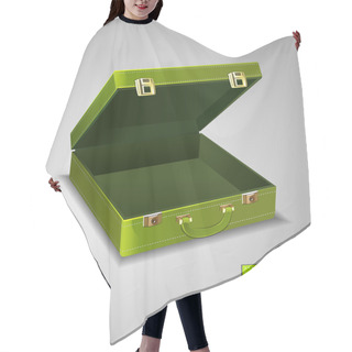 Personality  Business Green Briefcase, Vector Design Hair Cutting Cape