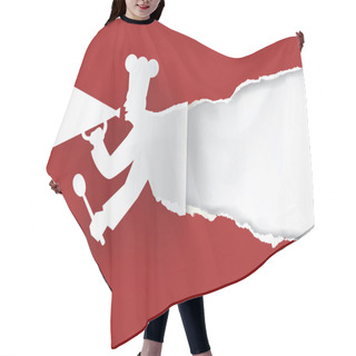 Personality  Paper Chef With Megaphone Hair Cutting Cape