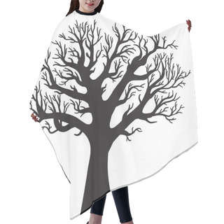 Personality  Vector Drawing Of The Tree Hair Cutting Cape