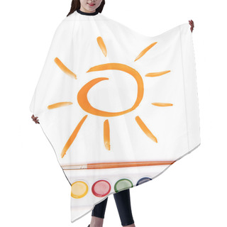 Personality  Painted Sun And Watercolor Set Hair Cutting Cape