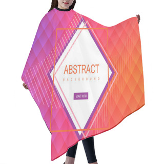 Personality  Abstract Pink And Orange Spectrum Background With Geometric Rhom Hair Cutting Cape
