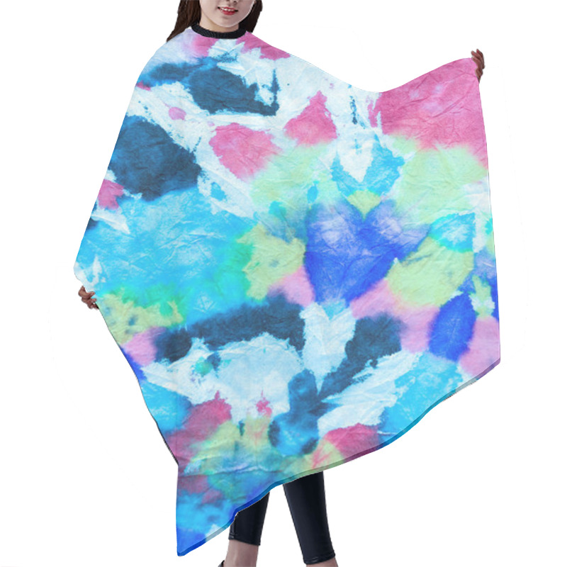Personality  Tie Dye Spiral Background. Hair Cutting Cape