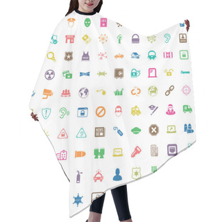 Personality  Security 100  Icons Set For Web  Hair Cutting Cape