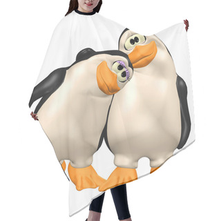 Personality  Penguin Couple In Love Hair Cutting Cape