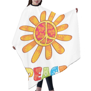 Personality  Hippie Peace Symbol Hair Cutting Cape