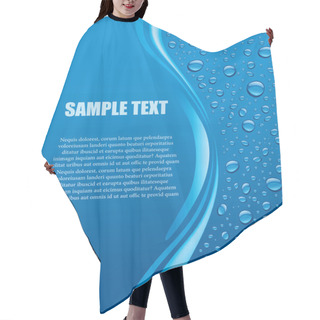 Personality  Blue Background With Many Water Drops Hair Cutting Cape