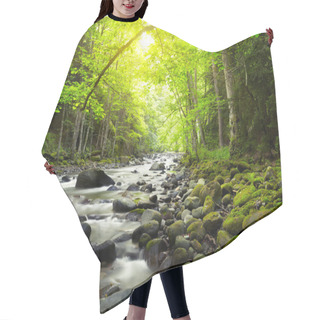 Personality  Mountain River In The Wood Hair Cutting Cape