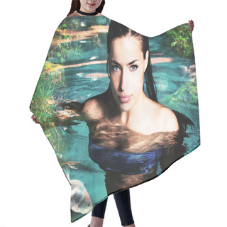 Personality  Fantasy Woman In Lake Hair Cutting Cape
