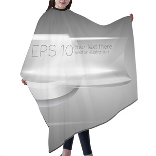 Personality  Vector Silver Banner. Vector Illustration. Hair Cutting Cape