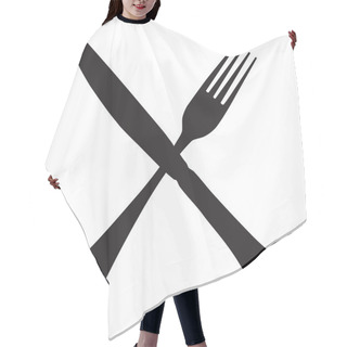 Personality  Fork And Knife Hair Cutting Cape
