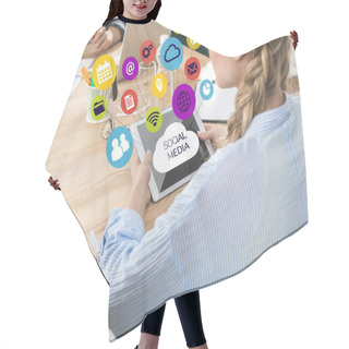 Personality  Social Media Concept  Hair Cutting Cape