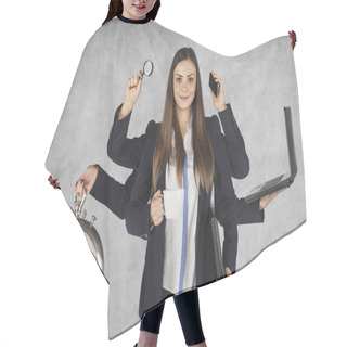 Personality  Multi-purpose Business Woman With A Large Number Of Hands Hair Cutting Cape