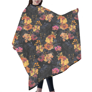 Personality  Seamless  Floral Pattern  Hair Cutting Cape
