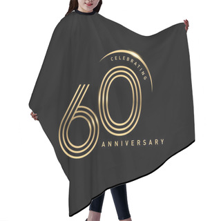 Personality  60 Years   Anniversary Logo, Decorative Background   Hair Cutting Cape