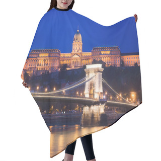 Personality  Buda Castle And Chain Bridge. Budapest, Hungary Hair Cutting Cape