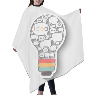Personality  Bulb With Bubble Speech Hair Cutting Cape