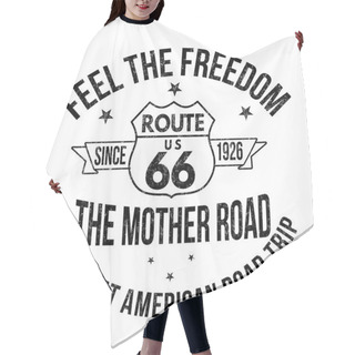 Personality  Route 66 Typography For T-shirt Print Hair Cutting Cape
