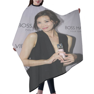 Personality  Taiwanese Actress And Model Lin Chi-ling Poses During A Promotional Event For Boss Ma Vie Perfume In Shanghai, China, 23 May 2015. Hair Cutting Cape
