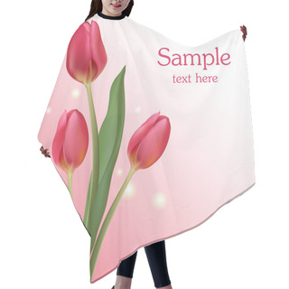 Personality  Bunch Of Red Tulips. Vector Illustration Hair Cutting Cape