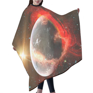 Personality  Sunrise View Of Alien Planet From Space With Red Gas Planetary Ring And Stars Galaxy Background. Elements Of This Image Furnished By NASA. Hair Cutting Cape