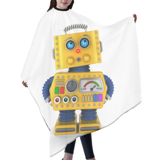 Personality  Toy Robot Looking Innocently Hair Cutting Cape