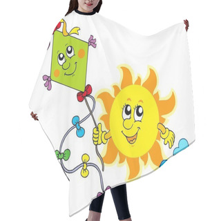 Personality  Autumn Sun With Kite Hair Cutting Cape