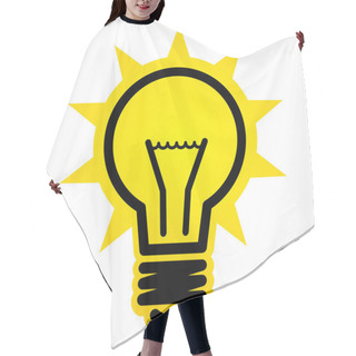 Personality  Shining Light Bulb Icon Hair Cutting Cape