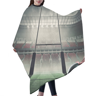 Personality  Sports Player Holding Ball Hair Cutting Cape