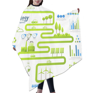 Personality  Set Of Ecology Infographic Elements. Hair Cutting Cape