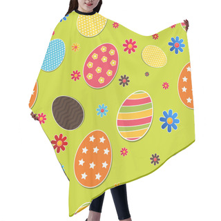 Personality  Seamless Pattern With Easter Eggs Hair Cutting Cape